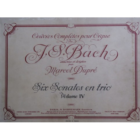 BACH J. S. Oeuvres Complètes Volume 4 Orgue
