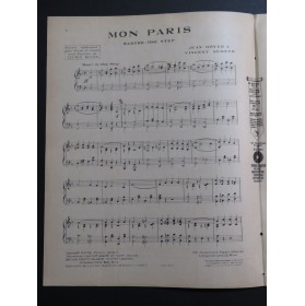 BOYER Jean SCOTTO Vincent Mon Paris Piano 1926