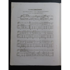 D'ADHÉMAR Ab. Le Doux Nom de Marie Chant Piano ca1840