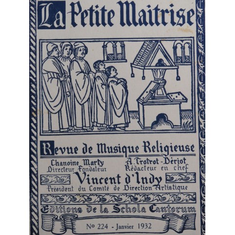 La Petite Maîtrise No 224 Bouvard D'indy Steigler Chant Orgue 1932