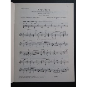 CASTELNUOVO TEDESCO Mario Appunti Parte III Guitare 1980