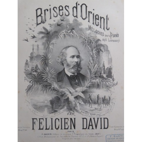 DAVID Félicien Brises d'Orient 6e Livraison Piano XIXe
