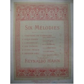 HAHN Reynaldo D'une Prison Piano Chant 1894