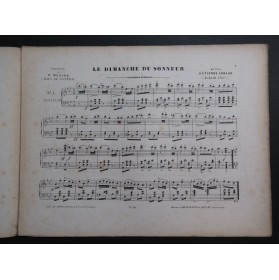 MUSARD Le Dimanche du Sonneur Piano Cloches 1847
