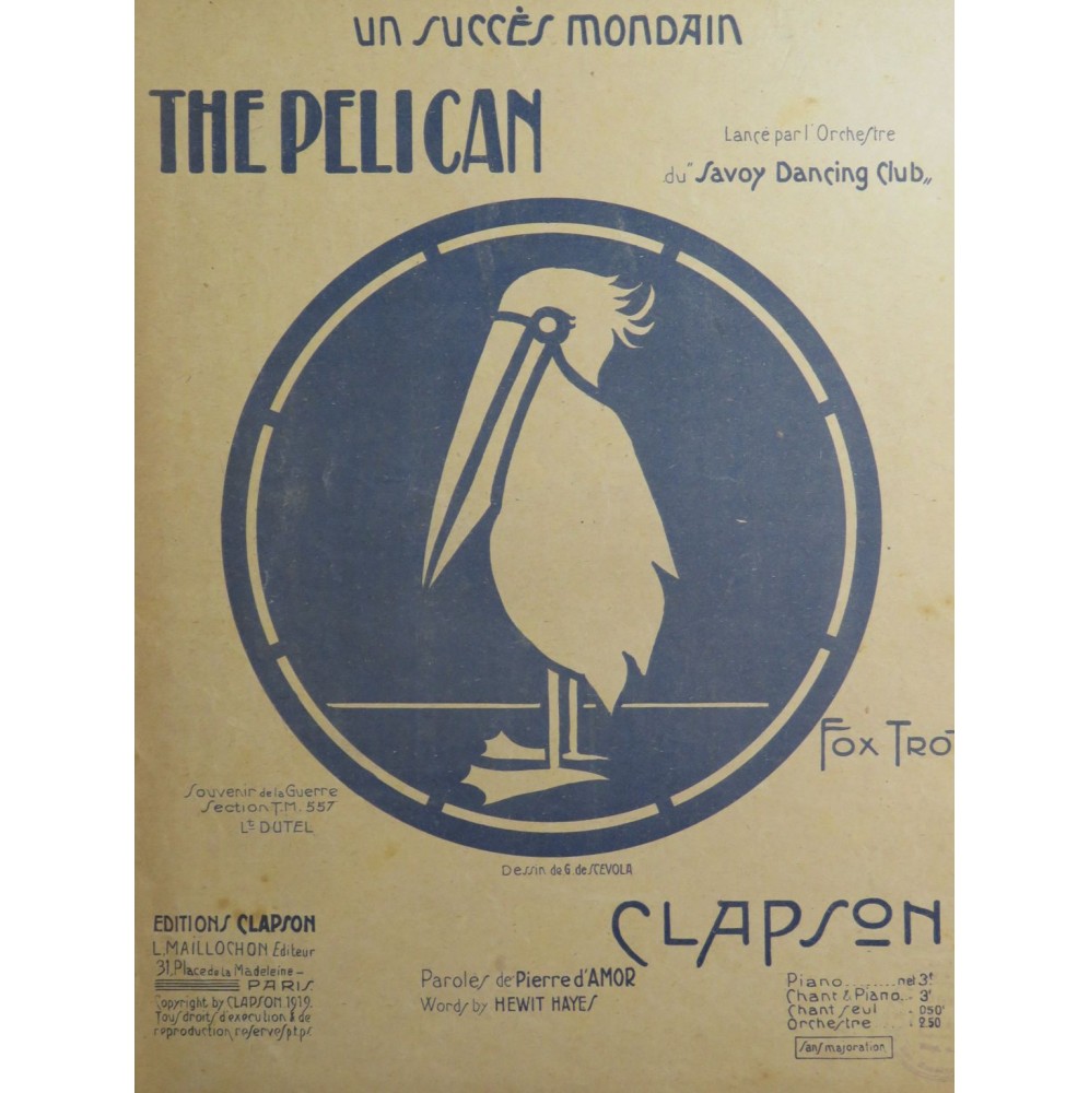 CLAPSON The Pelican Piano 1919