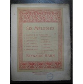 HAHN Reynaldo D'une Prison Piano Chant 1894