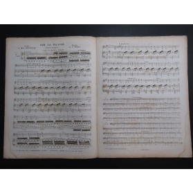CHERET P. Sur la Falaise Chant Piano ca1845