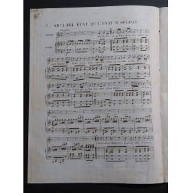 PLANTADE Charles Ah ! L'Bel État Qu'L'État D'Soldat Chant Piano ca1830