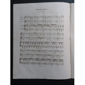 LAFONT P. Le Réveil Chant Piano ou Harpe ca1830