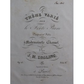 DROLING J. M. Thème Varié...