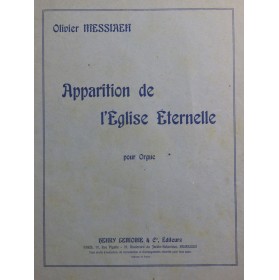 MESSIAEN Olivier Apparition...