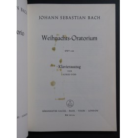 BACH J. S. Weihnachts Oratorium Chant Piano