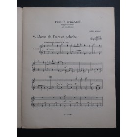 AUBERT Louis La Danse de l'ours en peluche Piano 4 mains 1930