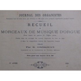 Journal des Organistes...