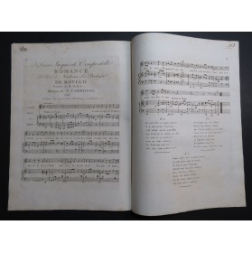 CARBONEL Narcisse Recueil de Romances Chant Piano ou Harpe ca1820