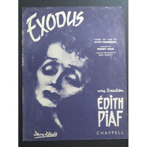 Exodus Ernest Gold Edith Piaf Chant Piano 1961