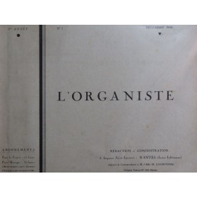 L'Organiste 3e Année No 3...