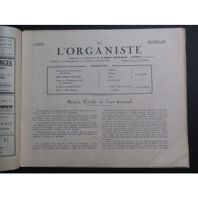 L'Organiste 3e Année No 3 Vadon Chaudeur Orgue 1936