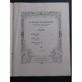 BRUN Georges ALAIN Albert CHEVAILLIER Lucien Pièces Piano 1914
