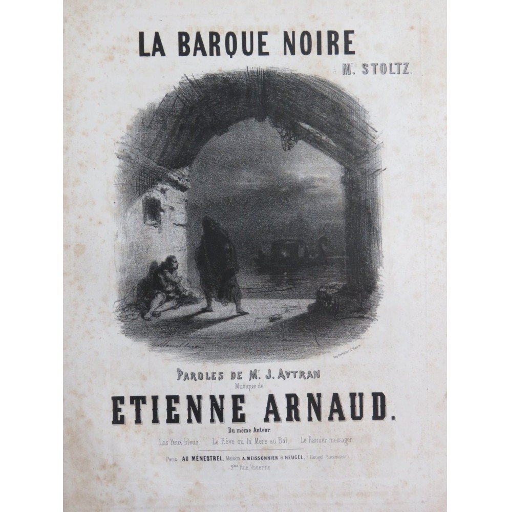 ARNAUD Étienne La Barque Noire Chant Piano ca1845