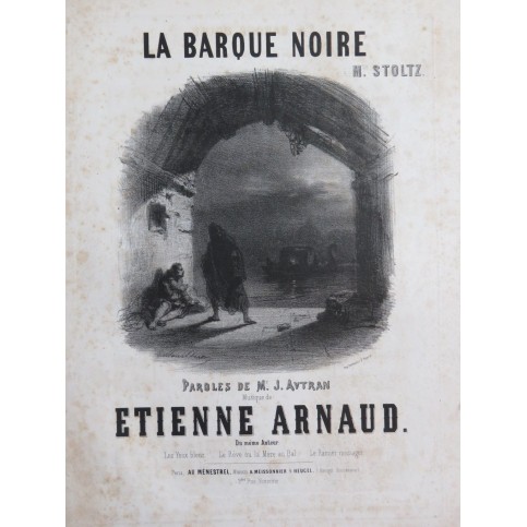ARNAUD Étienne La Barque Noire Chant Piano ca1845