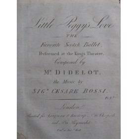 BOSSI Cesare Little Peggy's...