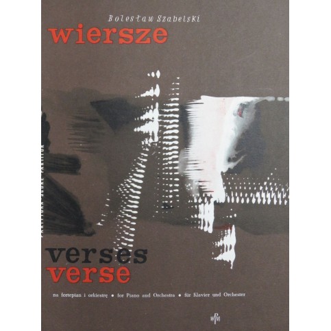 SZABELSKI Boleslaw Wiersze Piano Orchestre 1963