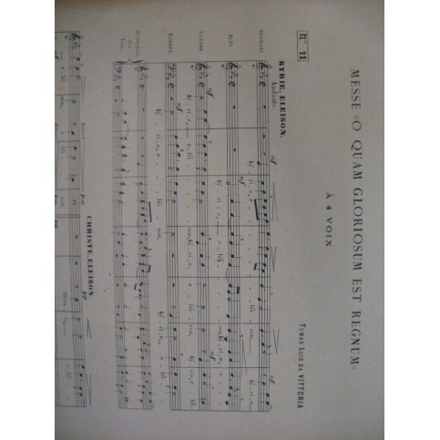 VITTORIA T. L. da Messe Chant Piano Orgue 1912