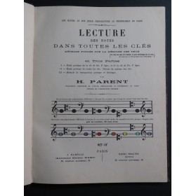 PARENT Hortense Lecture des Notes dans toutes les clés 1886