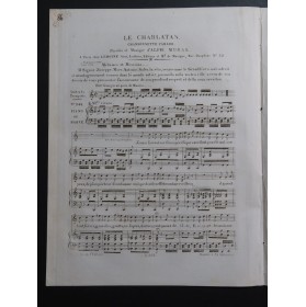 MORAL Alph. Le Charlatan Chant Piano ou Harpe ca1830