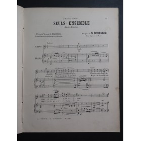 GERVASIO N. Seuls Ensemble Chant Piano ca1885