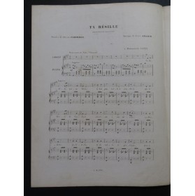 ABADIE Louis Ta Résille Chant Piano ca1840