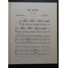 WACHS Frédéric Les Echos Chant Piano 1927