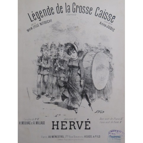 HERVÉ Légende de la Grosse Caisse Chant Piano 1874