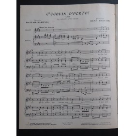 MERCIER René C'Coquin D'Porto ! Chant Piano 1923
