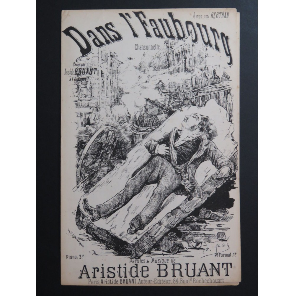 Dans l'faubourg Aristide Bruant Chant XIXe