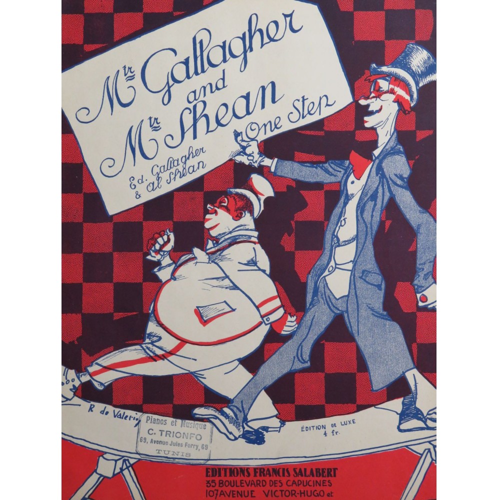 GALLAGHER Ed. SHEAN Al. Mister Gallagher and Mister Shean Piano 1922