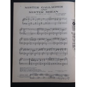 GALLAGHER Ed. SHEAN Al. Mister Gallagher and Mister Shean Piano 1922