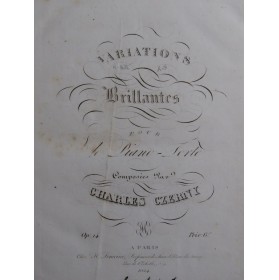 CZERNY Charles Variations...