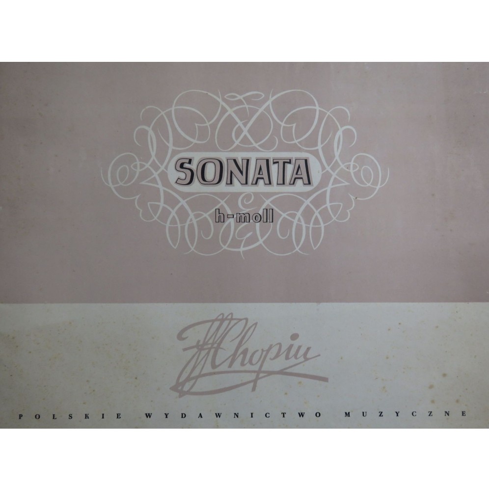 CHOPIN Frédéric Sonata H moll Piano Fac simile 1954