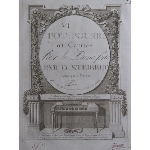 STEIBELT Daniel Pot Pourri No 6 Piano ca1795