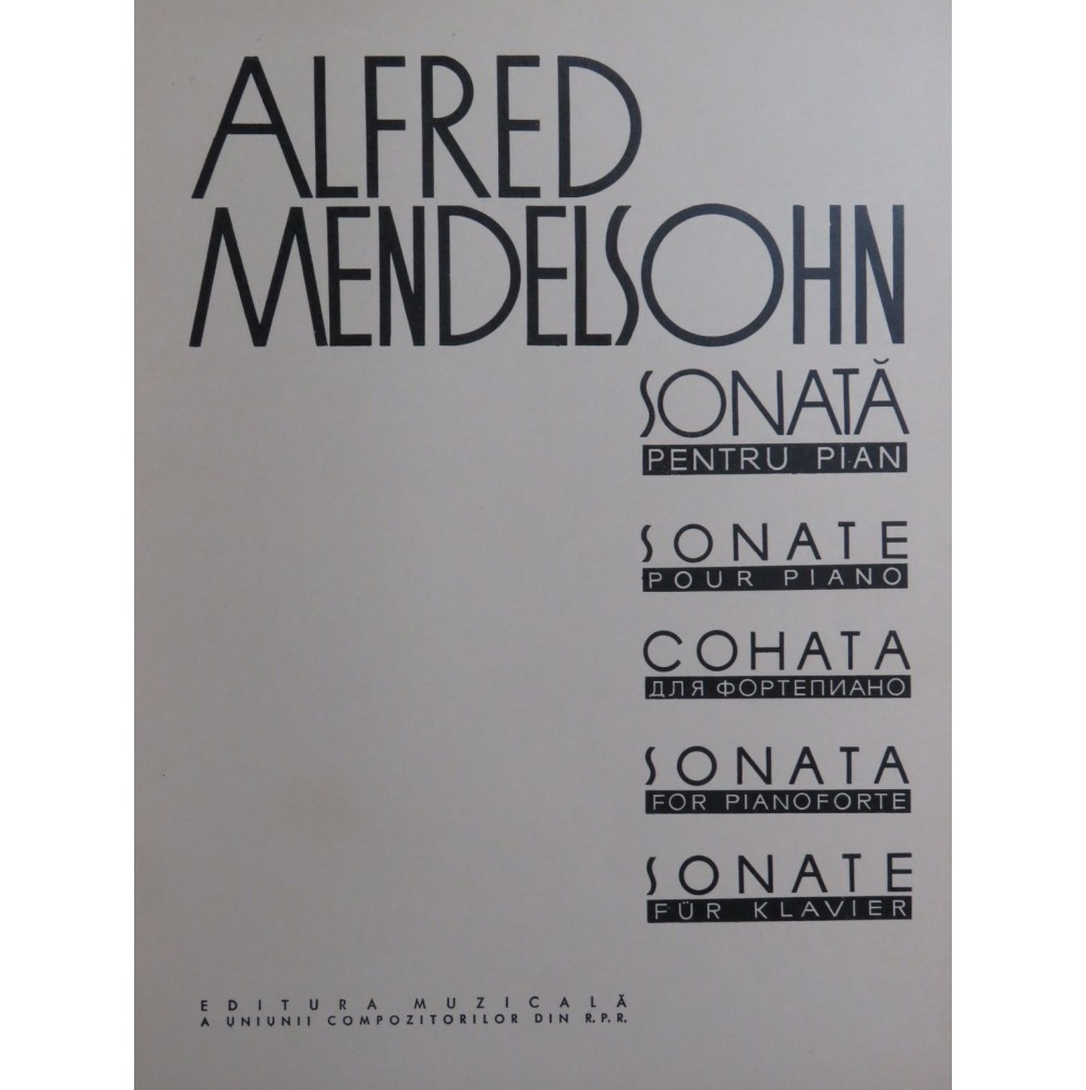 MENDELSOHN Alfred Sonata Piano 1963