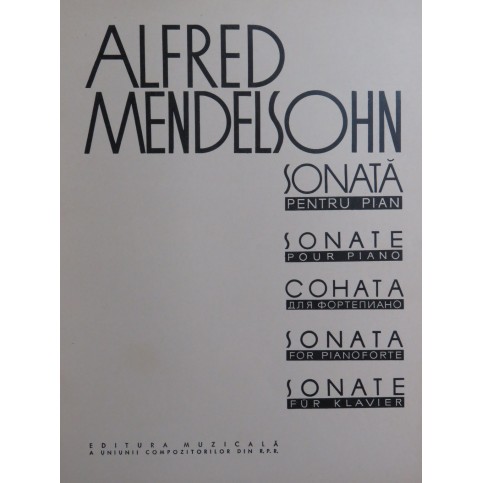 MENDELSOHN Alfred Sonata Piano 1963