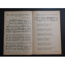 La Fille de Gennevilliers Fernand Warms Chant Piano 1936