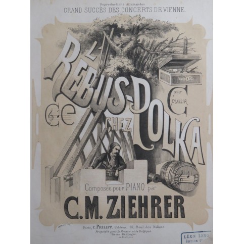 ZIEHRER C. M. Rébus-Polka Piano XIXe