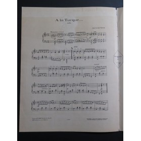 GAUWIN Adolphe A la Turque Piano 1923