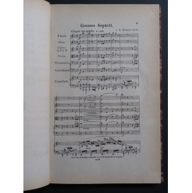 HUMMEL J. N. Grosses Septett Piano Orchestre 1868