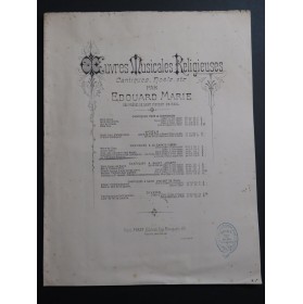 MARIE Edouard Le Très-Saint Rosaire op 36 Dédicace Chant Piano ca1890
