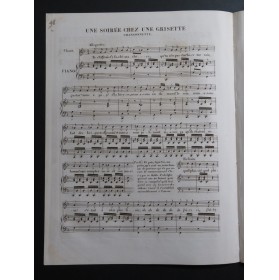 LHUILLIER Edmond Une soirée chez une griselle Chant Piano ca1830
