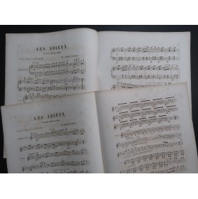 NOIROT Henri Les Adieux Valse Piano Violon ca1860